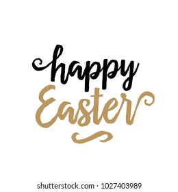 Happy Easter lettering with vignette