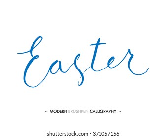 Happy Easter lettering write with brush pen