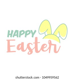 happy easter logo. card design. sticker. greeting. template. vector illustration