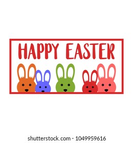 happy easter logo. card design. sticker. greeting. template. vector illustration