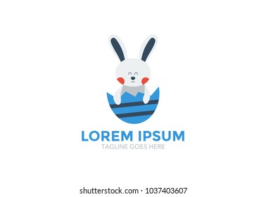happy easter logo. card. greeting. sticker. vector illustration. editable