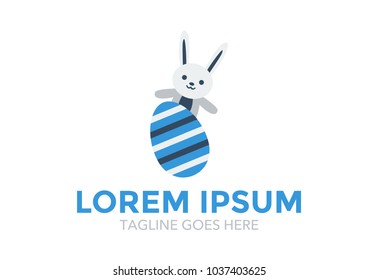 happy easter logo. card. greeting. sticker. vector illustration. editable