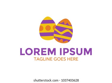 happy easter logo. card. greeting. sticker. vector illustration. editable