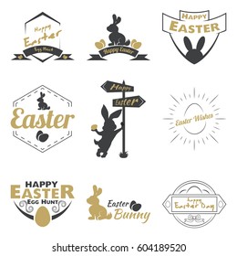 Happy Easter logo on a white background