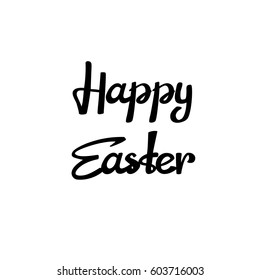 Happy Easter message of the inscription,calligraphic design elementseaster card, easter cluster, gift cardvector hand lettering.