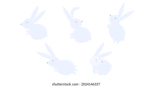 Frohe Ostern, Mittelalter Herbst, Kaninchen, sonnig in verschiedenen Posen.