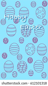 Happy Easter minimal greeting card