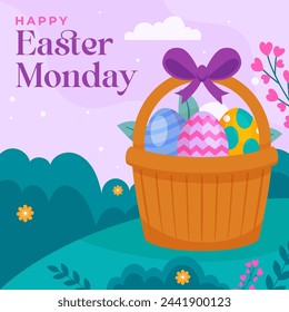 
Happy Easter Monday illustration vector. Vector eps 10