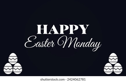 Happy Easter Monday Text illustration Design