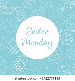 Happy Easter Monday vector. Easter Monday vector.