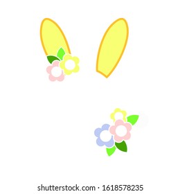 Happy Easter monogram Bunny ears