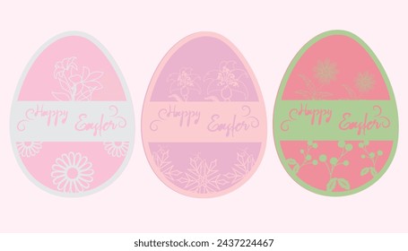 Happy Easter mehrschichtiges buntes Eierbündel.