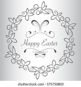 Happy easter Ornamental template