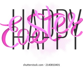 Felices Pascuas. Texto caligráfico escrito a mano con pincel de arte creativo. Diseño para tarjetas de felicitación de vacaciones, tarjetas de felicitación de vacaciones de Semana Santa e invitación. Ilustración vectorial.