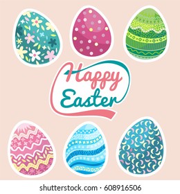 Happy easter. Painted eggs