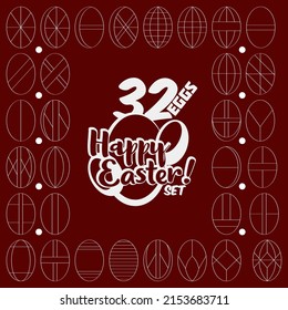 Happy easter • painted Easter eggs in the Ukrainian geometric style