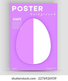 Happy Easter. Paper cut style with rabbit and easter eggs. Vector Easter illustration. Perfect for a poster, cover, or postcard.