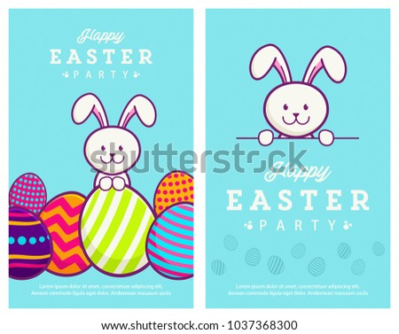 happy easter party invitation card vector stock vector royalty free easter party invitation