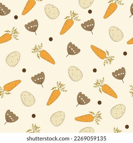 Happy Easter pattern. Background for decorating the Easter holidays. Postcard, invitation, poster, packaging. Vector illustration design.