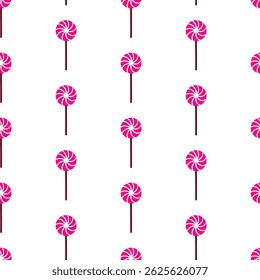 Feliz padrão de Páscoa com pastel redemoinho pirulito em estilo primavera festiva. Repetindo pirulito bonito isolado no branco. Conceito alegre decoração sazonal com pirulito para o design de férias de Páscoa. Empacotando.