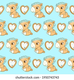 Happy Easter patterns, a set of vector Easter illustrations and unicorn Easter eggs poster cover or postcard