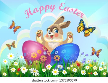 Happy Easter postcard
