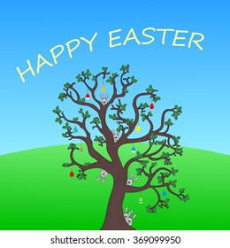 Happy easter postcard