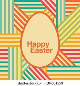 Happy Easter. Postcard, background. Vector illustration.