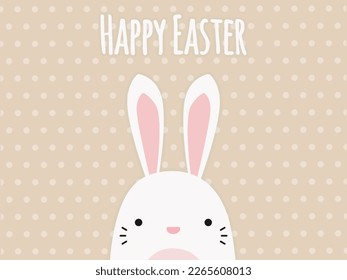 Happy Easter postcard. Easter Bunny. Vector postcard for Easter