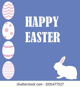 Happy Easter  postcard with a cute bunny