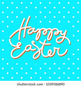 Happy Easter postcard template with greeting message.