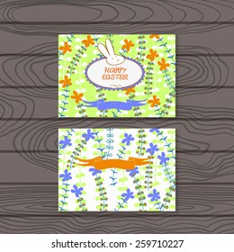 Happy Easter postcard. Vector Illustration