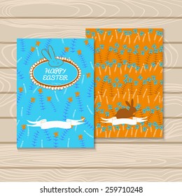 Happy Easter postcard. Vector Illustration 