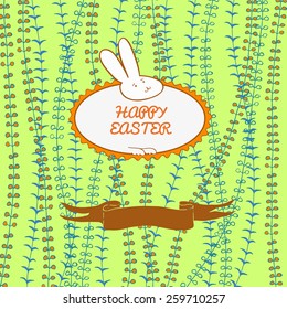 Happy Easter postcard. Vector Illustration