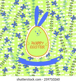 Happy Easter postcard. Vector Illustration