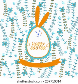 Happy Easter postcard. Vector Illustration
