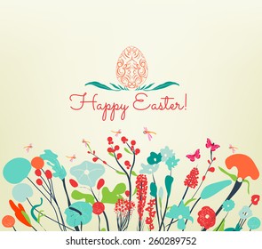 happy easter postcard vintage