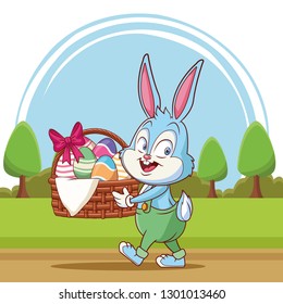 Happy Easter poster. Easter Bunny.