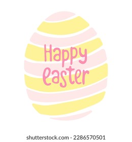 Happy Easter Poster and Card. Easter Design with Typography. Perfect for creating minimalist vector illustration poster, banner, greeting card, header for website. EPS10