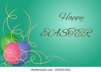 Happy easter poster, invitation card, background. the season of joy. vector illustration