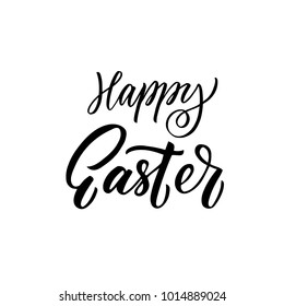 Happy Easter poster with modern brush calligraphy phrase.