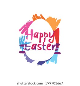 "Happy Easter" poster. Vector illustration