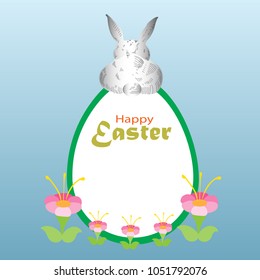 Happy Easter poster.(vector)