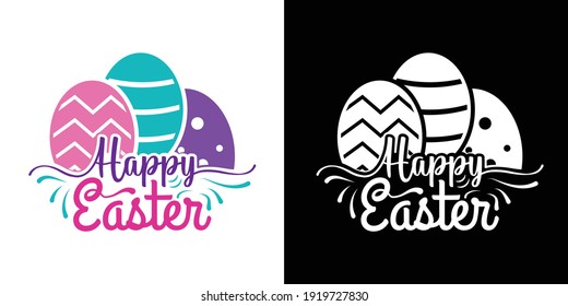 Happy Easter Printable Vector Illustration svg