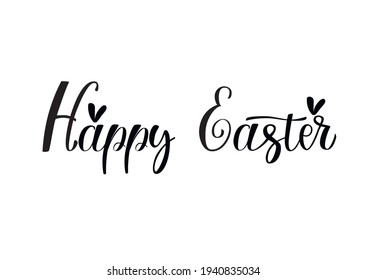 Happy Easter Qoute vector illustration. Easter Lettering design.