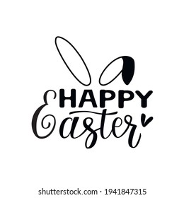 Happy Easter Qoute vector illustration. Easter Phrase design for decoration