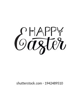 Happy Easter Qoute vector illustration. For Poster Easter Lettering design.