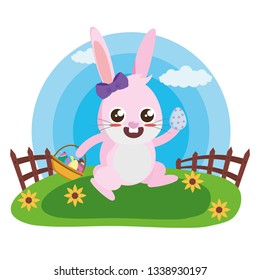 happy easter rabbit
