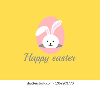 Happy easter rabbit background