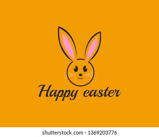 Happy easter rabbit background